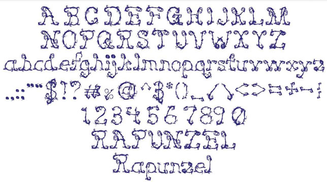 Rapunzel Typeface Rapunzel Typeface